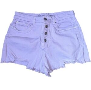 No Boundaries - Juniors High Rise Curvy Mom Shorts - Lilac - Size‎ 17